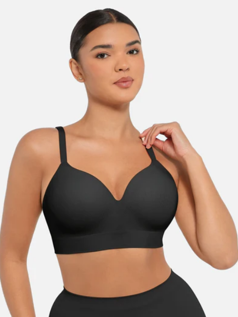 Feelingirl Trådlös Push-Up Sömlös Bekväm BH med Full Täcknin