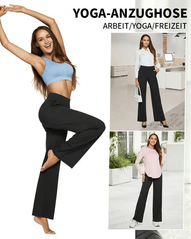 đ Sista dagen 50% rabatt đ„ Löst sittande byxor med hög midja för affĂ€rsmĂ€ssig fritid och yogabyxor