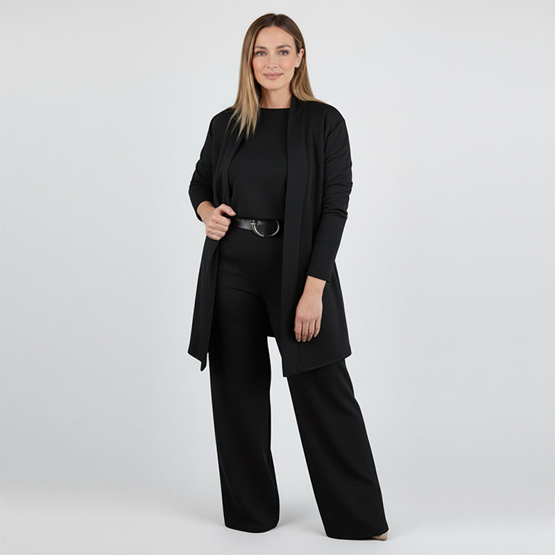 ⏳Tidsbegränsat specialerbjudande⏰Elegant 3-delat set med lång kofta, topp och byxor💞