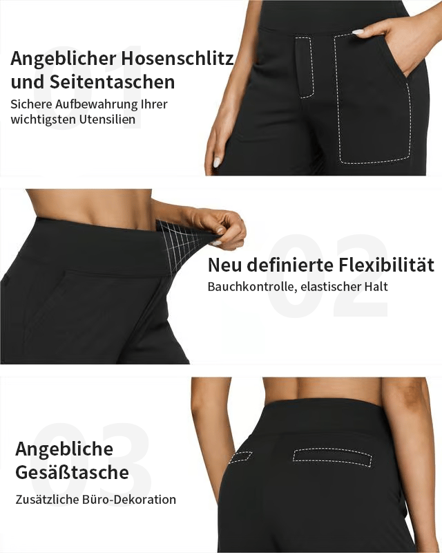 đ Sista dagen 50% rabatt đ„ Löst sittande byxor med hög midja för affĂ€rsmĂ€ssig fritid och yogabyxor