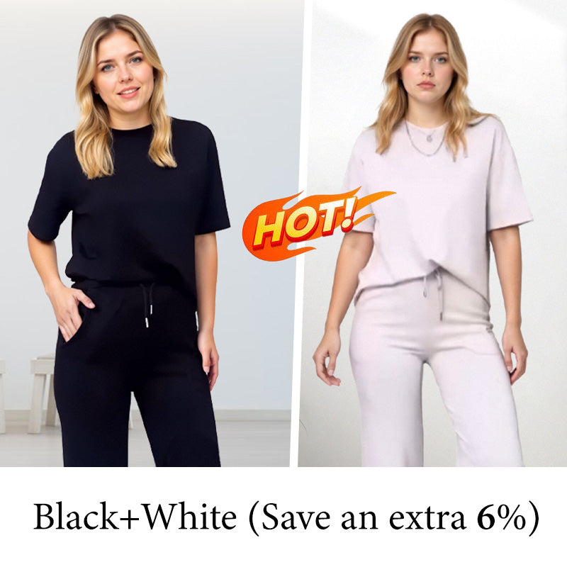 ✨51% rabatt✨Chic topp och matchande byxor för kvinnor 2-delad outfit