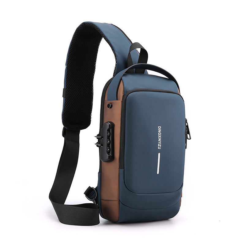 USB-laddning sport sling Anti-stöld axelväska