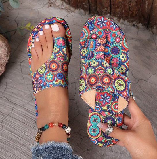 đ„ LĂ€ttviktsortopediska platta sandaler för kvinnor