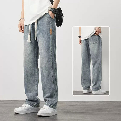 đNy produktlanseringđ Löst sittande raka jeans för mĂ€n