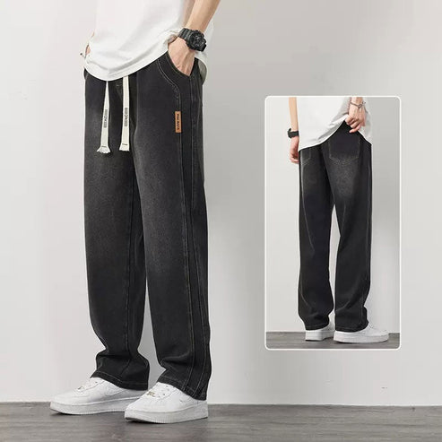 đNy produktlanseringđ Löst sittande raka jeans för mĂ€n