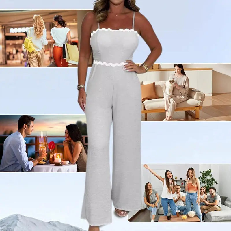 Elegant jumpsuit med inbyggd behå för kvinno