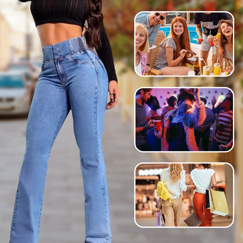 🔥2025 varm försäljning🔥 Stretchiga jeans med hög midja