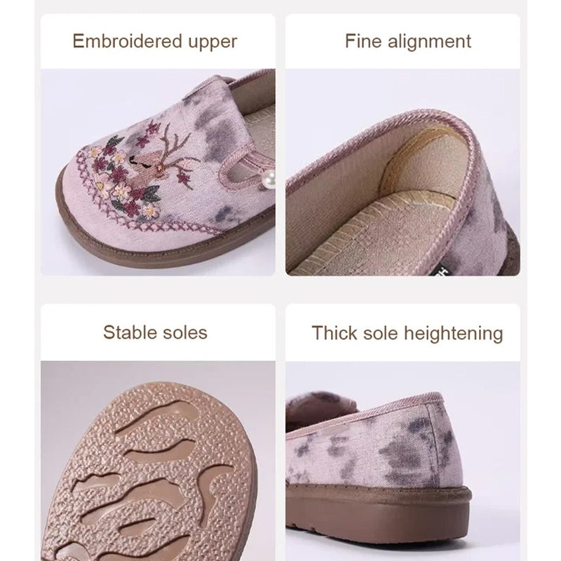 đ„Het försĂ€ljningâłBroderade skor med platt slip-on för kvinnor