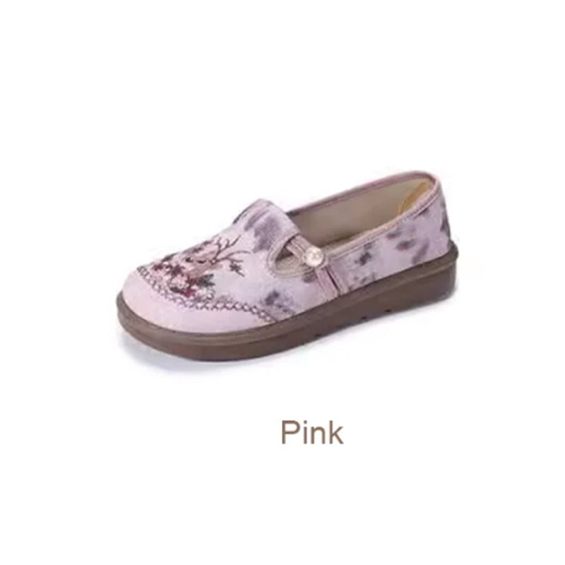 đ„Het försĂ€ljningâłBroderade skor med platt slip-on för kvinnor