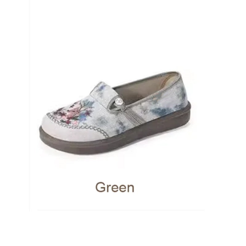 đ„Het försĂ€ljningâłBroderade skor med platt slip-on för kvinnor