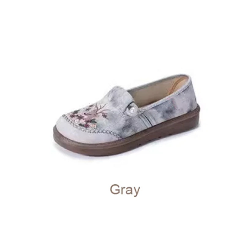 đ„Het försĂ€ljningâłBroderade skor med platt slip-on för kvinnor