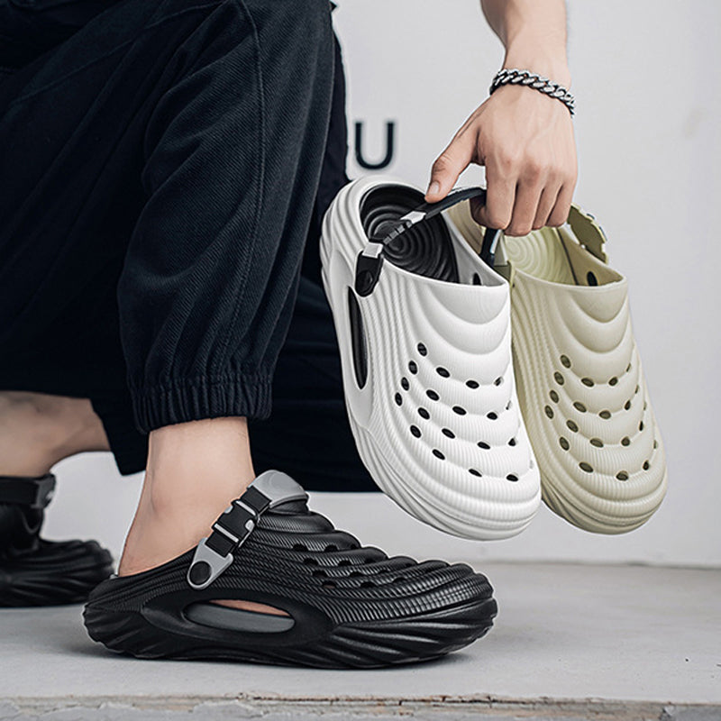 Andningsbara slip-on-sandaler för män