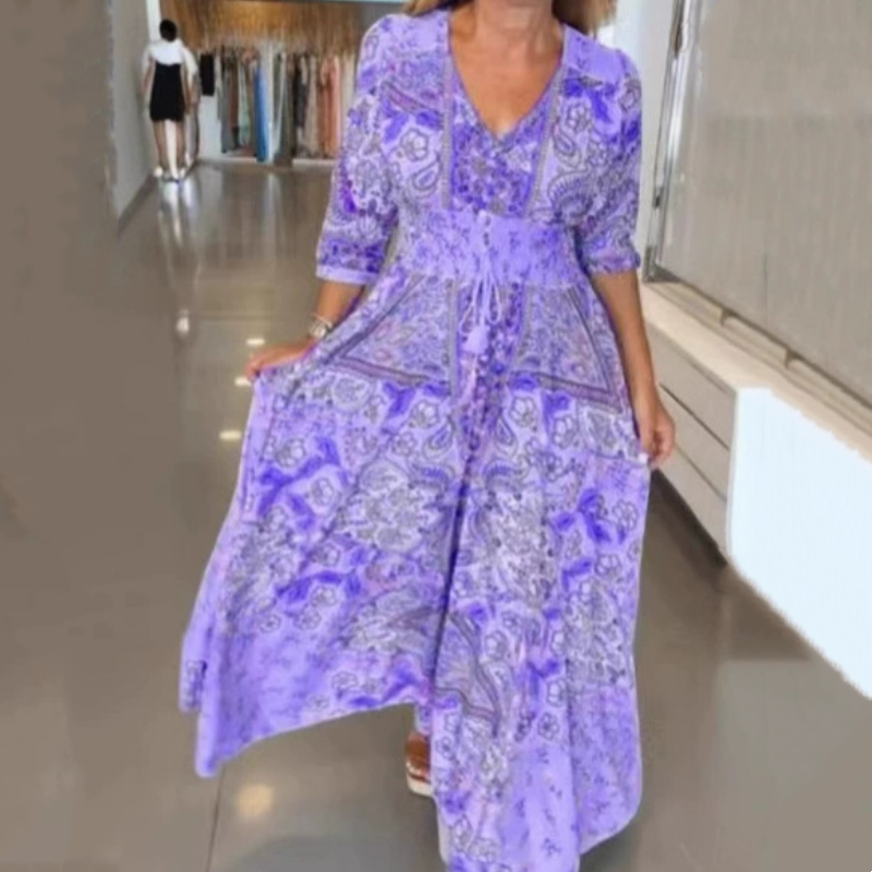 đž 2026 VĂ„r-Sommar Trend | Elegant blommig maxiklĂ€nning | Lös och kvinnlig siluett đă-50%ă