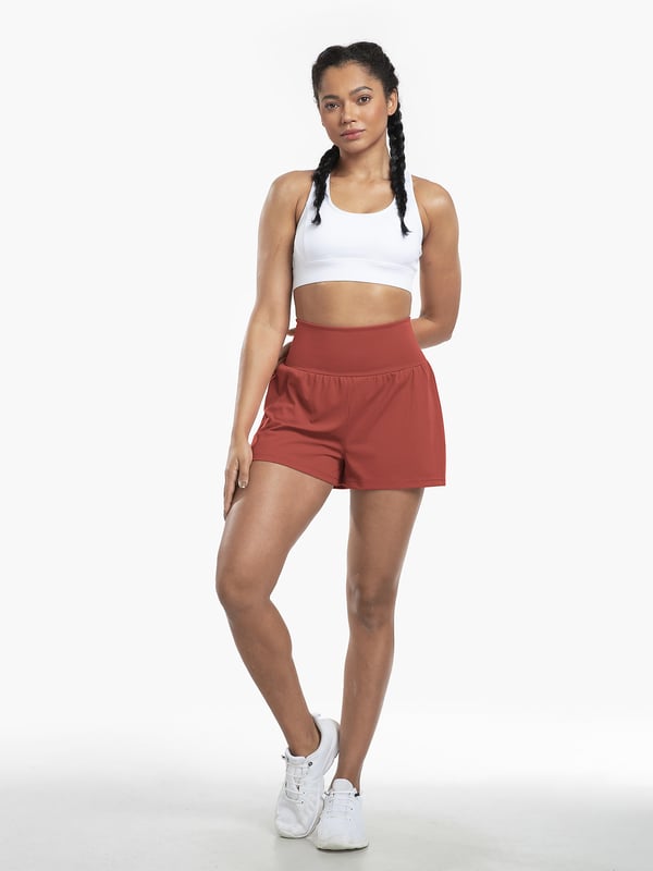 ✨️ 2025 Het försäljning 49% OFF🥰 2-i-1-yogashorts med hög midja och sidofickor