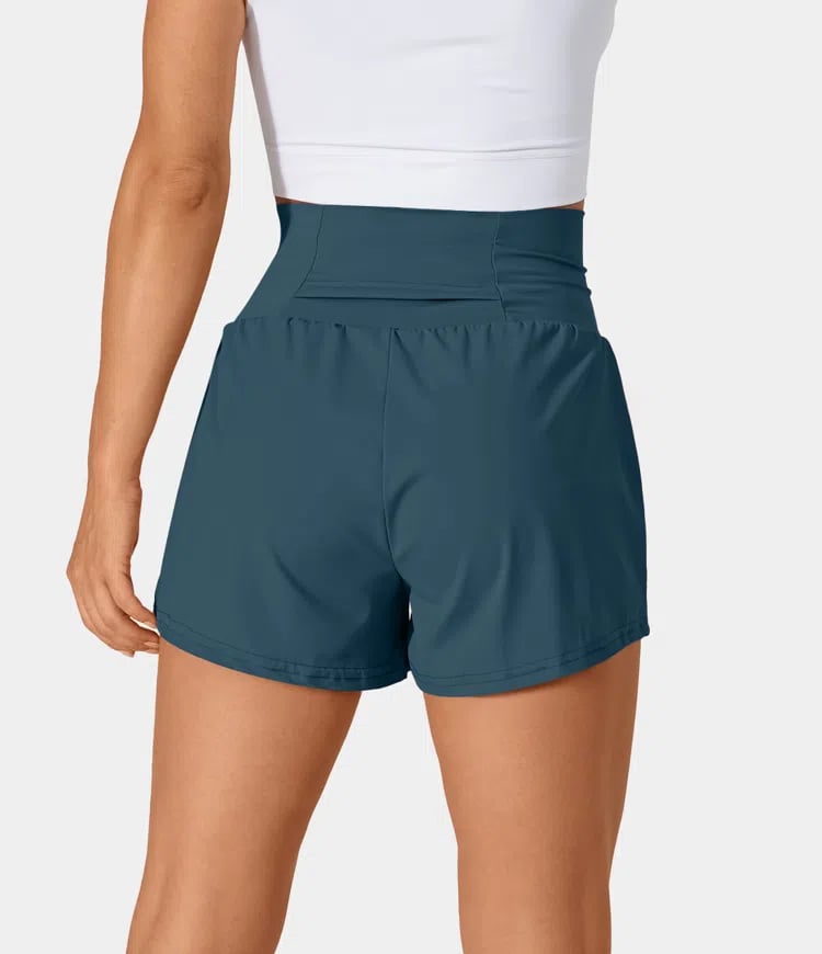 ✨️ 2025 Het försäljning 49% OFF🥰 2-i-1-yogashorts med hög midja och sidofickor