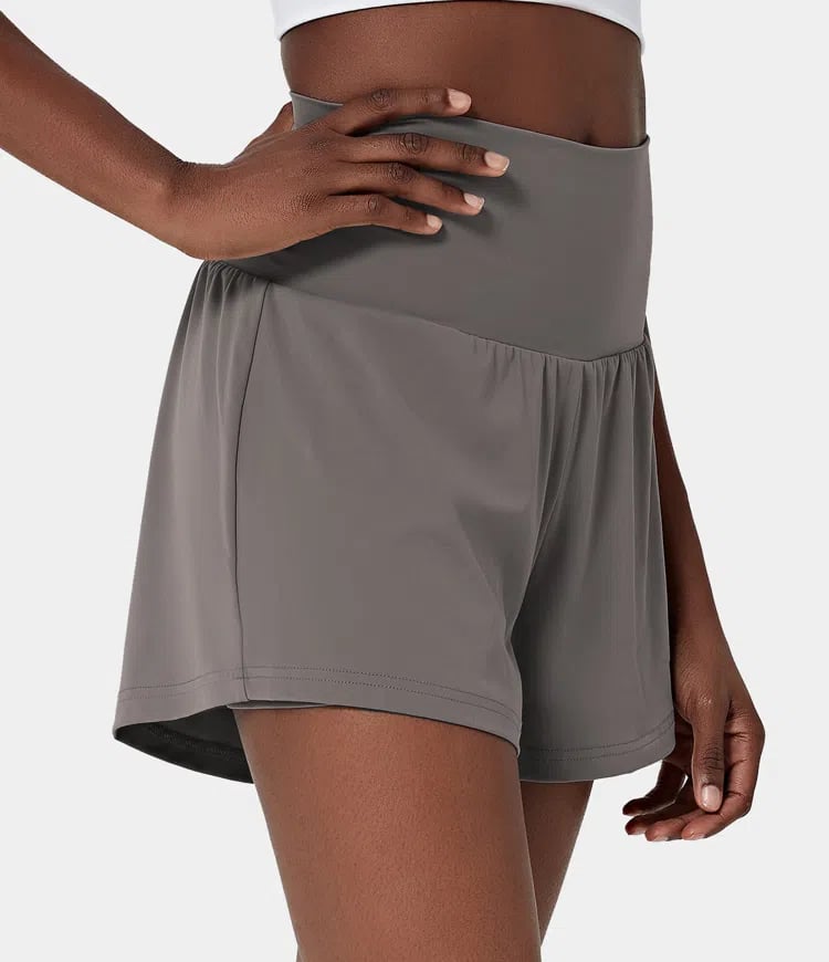 ✨️ 2025 Het försäljning 49% OFF🥰 2-i-1-yogashorts med hög midja och sidofickor