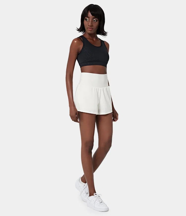 ✨️ 2025 Het försäljning 49% OFF🥰 2-i-1-yogashorts med hög midja och sidofickor