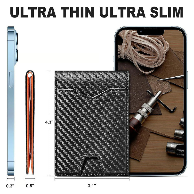 Slim plånbok för män med pengaklipp