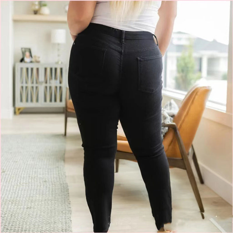 Skinny jeans med hög stretch för kvinnor