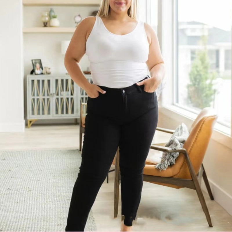 Skinny jeans med hög stretch för kvinnor