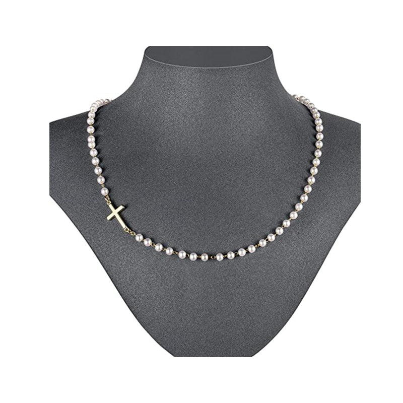 ✨Damernas Eleganta Korspärla Halsband i Syntetpärlor