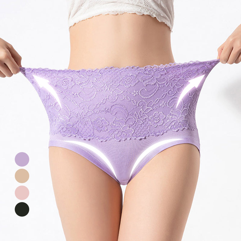 đ€©Köp 1 FĂ„ 2 gratisđ€©-Plus storlek hög midja spets briefs för kvinnor