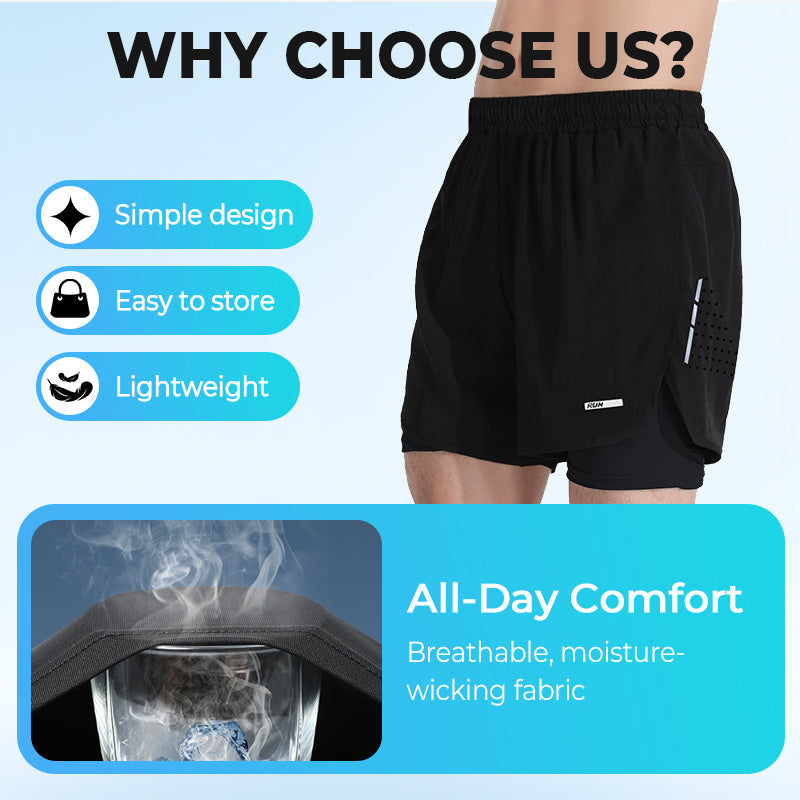 Andningsbara och bekväma sportshorts för män