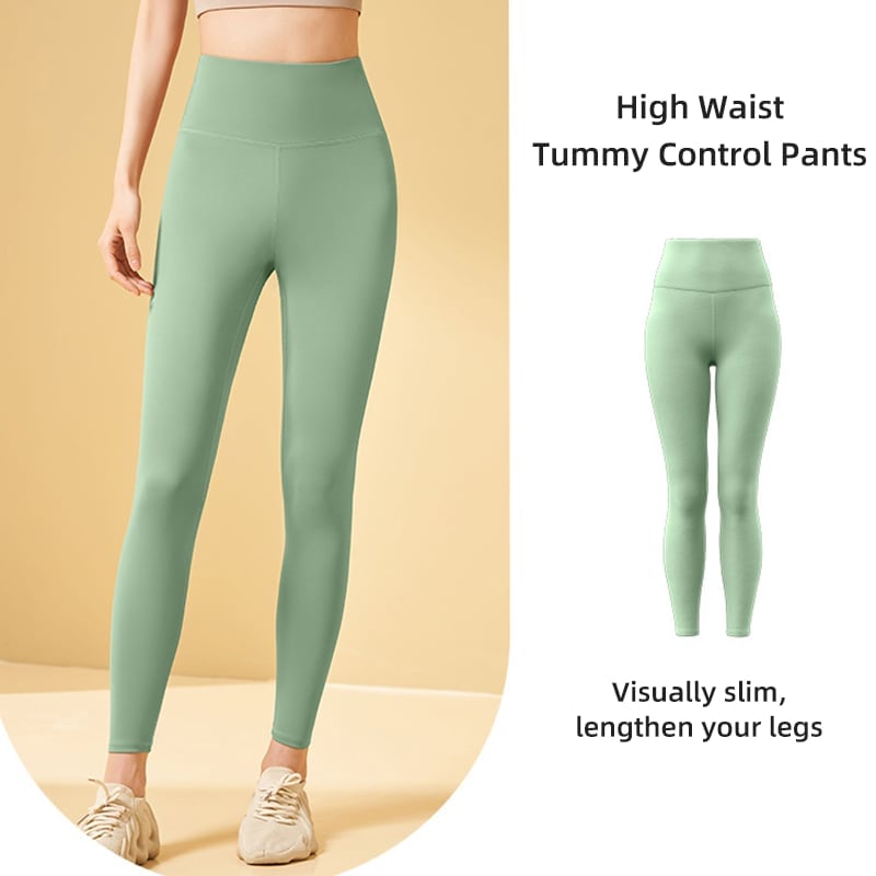 Träningsleggings med hög midja och magkontroll