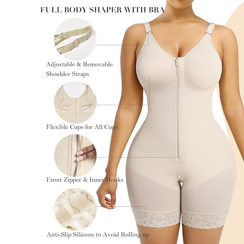 Bodysuit för kvinnor med magkontroll och lyftande effekt på rumpan