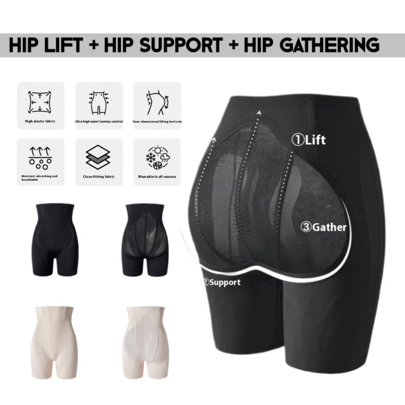 Högmidjade formande shorts med rumplyft