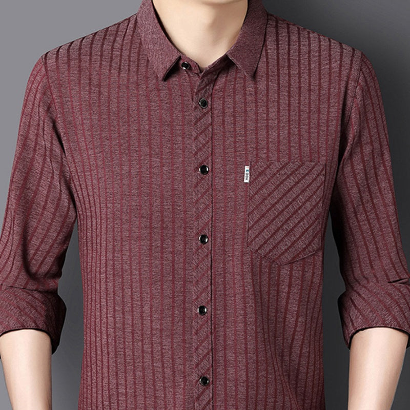 đ„Reađ„Casual skjorta med revers för mĂ€n för höst och vinter