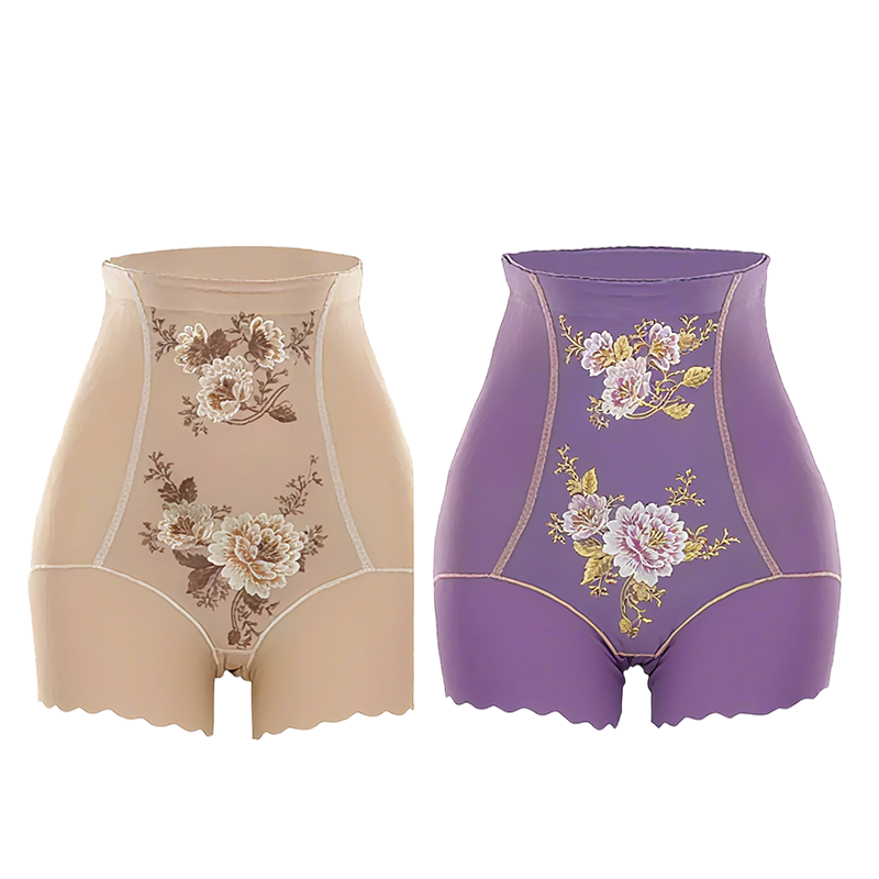 Kvinnors högmidjade formande shorts med magkontroll