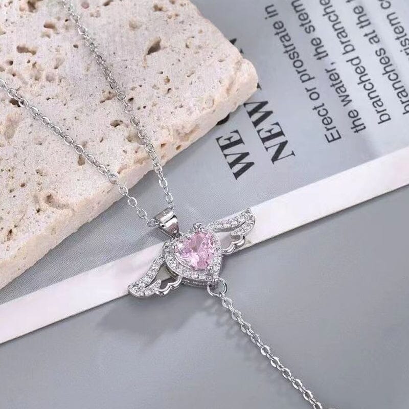 đPresentidĂ©er Hot Sale 56 % RABATTđRosa Ă€nglavingar halsband
