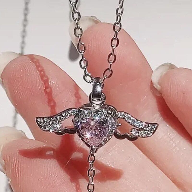 đPresentidĂ©er Hot Sale 56 % RABATTđRosa Ă€nglavingar halsband