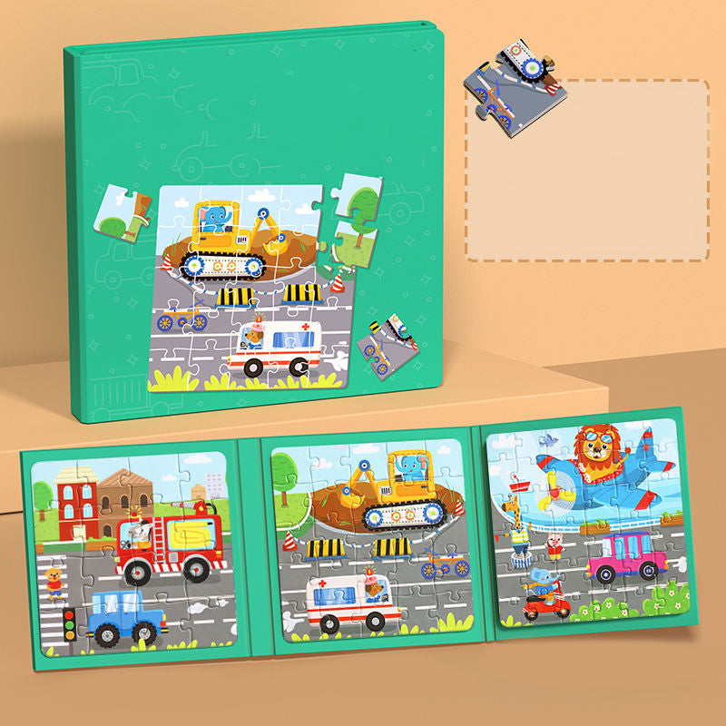 Magnetisk byggbok för barn