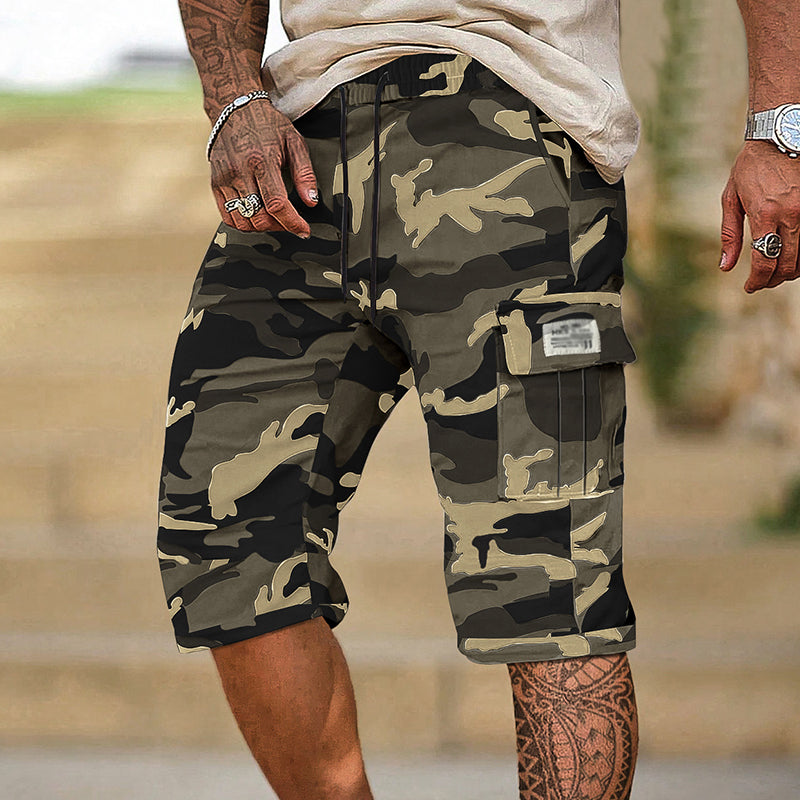 𩳠53% RABATT đșïž | Herr Camouflage Cargo-Shorts â MĂ„nga Fickor & Avslappnad Passform
