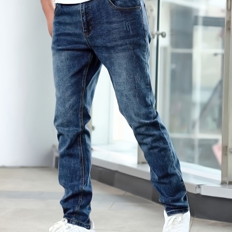 đ 55% RABATT! đ„ Moderna Stretchjeans i Slim Fit â Vintage-tvĂ€ttad, BekvĂ€m Stretch & Perfekt för Vardagsbruk đ
