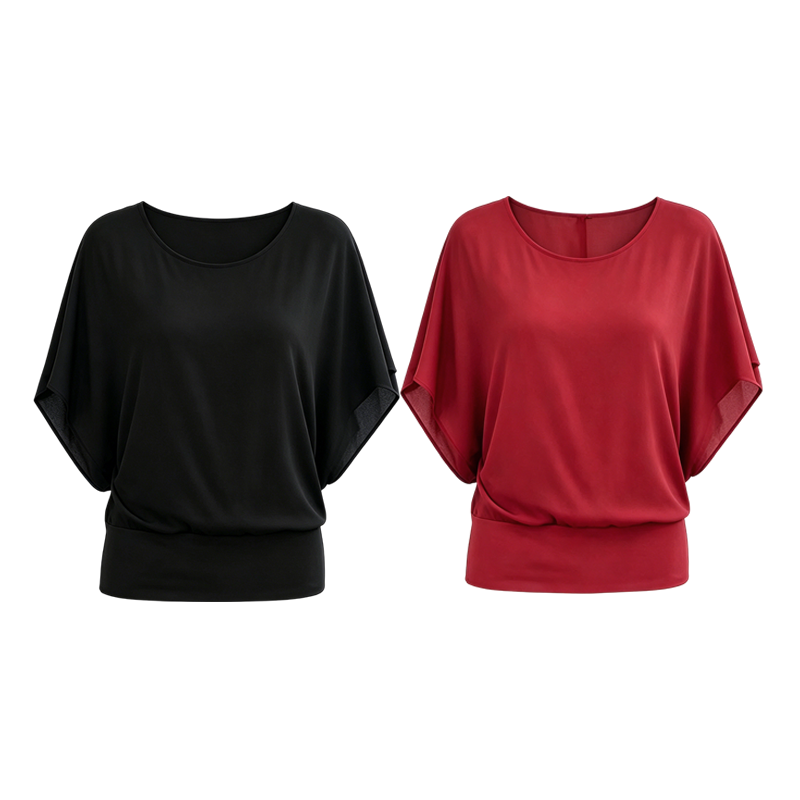 Batwing-blus – avslappnad elegans, mjuk och andningsbar