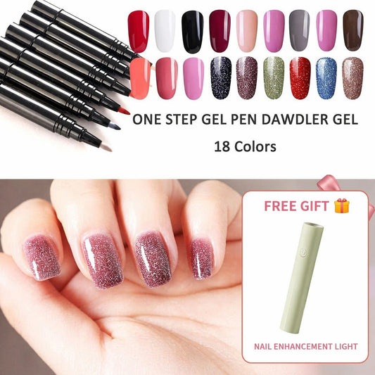 💅 Tidsbegränsat erbjudande: Köp 1, få 1 gratis! ✨One Step nagelgelpenna🎨Gratis handhållen mini-UV-nagellampa💡
