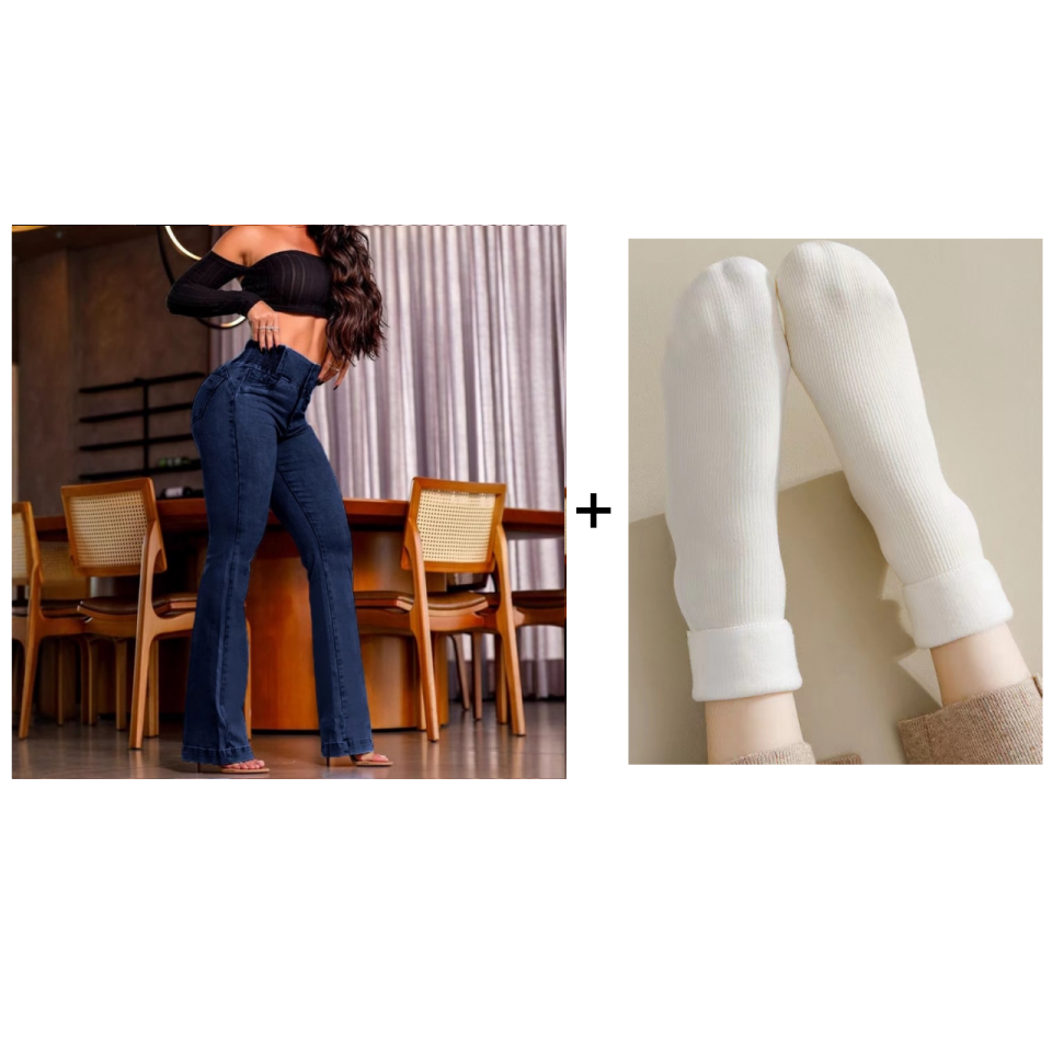 💕Vårnyhet👖Stretchiga jeans med hög midja