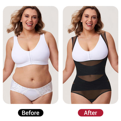 💃Lättviktig Yoga Bodysuit Shaper i mesh för kvinnor
