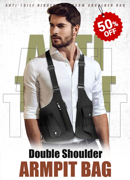 🔥NY HET REA 🔥Taktisk väska med dubbla axelremmar, flera fickor och stöldskydd för utomhusbruk