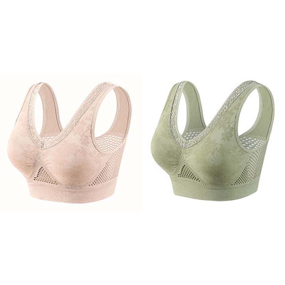 【✨1 + 1 gratis - 2 st】Sömlös spets-bh med högt stöd för kvinnor