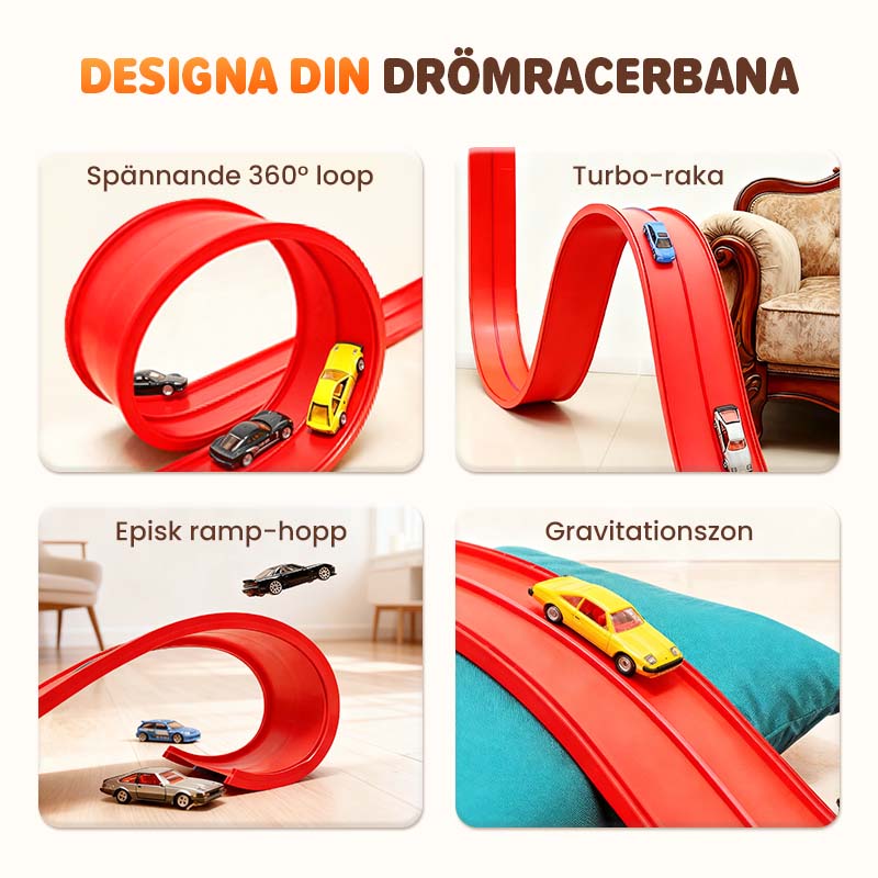 Gör-det-själv Flexibel Racerbanaleksak Set