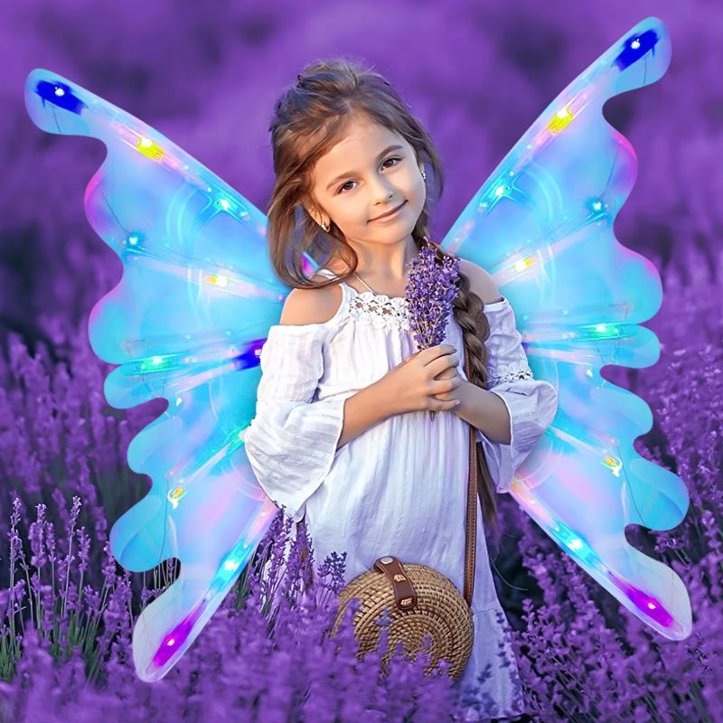 🦋🔥Julrea – upp till 53 % rabatt🎅✨Uppladdningsbara elektriska älvvingar med LED-ljus och musik