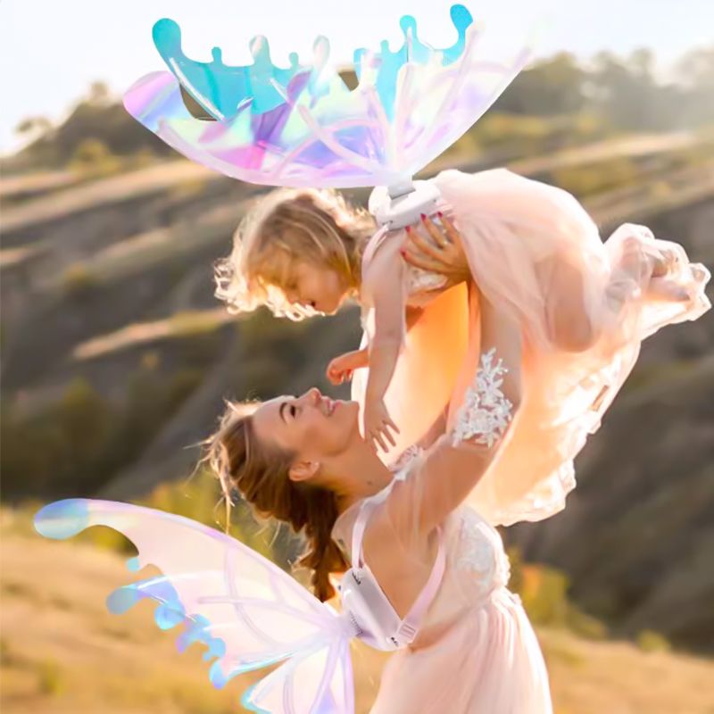 🦋🔥Julrea – upp till 53 % rabatt🎅✨Uppladdningsbara elektriska älvvingar med LED-ljus och musik