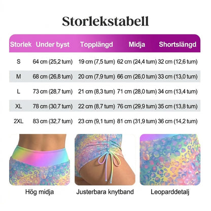 📢📢Sista dagen – 50 % rabatt!! ⏰Bikiniset för damer – snör-top & boyshorts, olika mönster🩱 För stranden & poolen