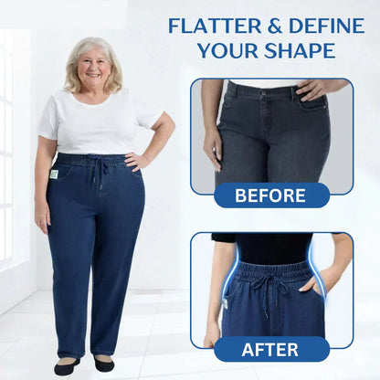 ⏳Tidsbegränsat erbjudande: 65 % rabatt!!💕👖Mom-jeans med hög midja och extremt stretchig passform
