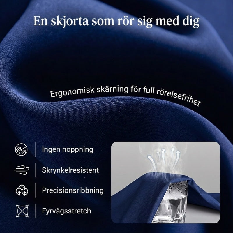 👔⚡ 58% RABATT! | Strykfria Herrskjortor – Ingen Strykning, Skrynkelfri & Bekväm Hela Dagen!