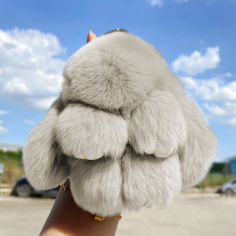 🏆TIDSBEGRÄNSAD SPECIALREA 50 % RABATT🐰Handgjorda mjuka kaninpompon-berlocke
